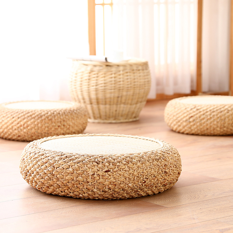 Household Japanese Simple Futon Cushion Rattan Woven Thick Tatami Mat Household Ins Wind Lazy Bay Window Mat details Picture