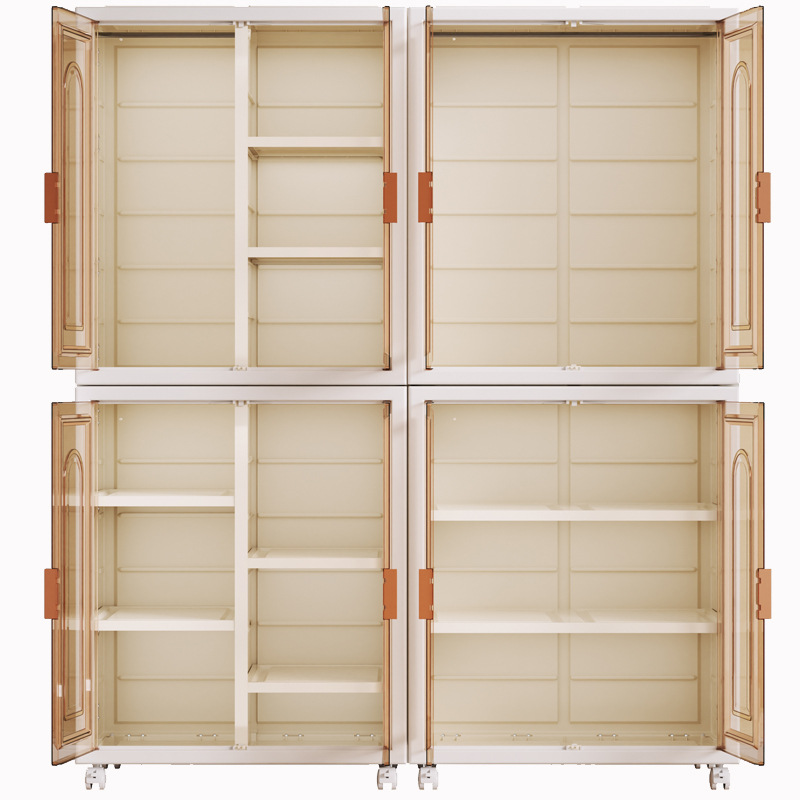 Simple wardrobe without installation, layered partition, rental adult wardrobe, household clothes storage, children's folding storage cabinet Item Picture