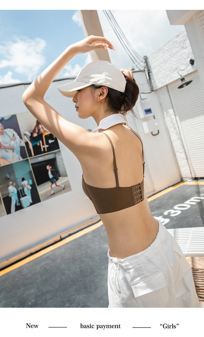 秋冬新款抹胸内衣女小胸聚拢美背一体细肩带无痕裹胸防走光文胸罩详情22