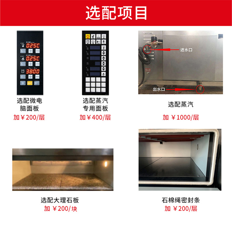 Horno de cocina plana torta inteligente pizza horno grande equipo de horneado gran horno de pan de seis bandejas de tres niveles comercial details Picture