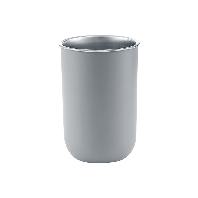 Wholesale stainless steel mouthwash cups and toothbrush cups, Japanese simple brushing cups, student and children's toothpicks, double-layer washbasin cups Item Picture