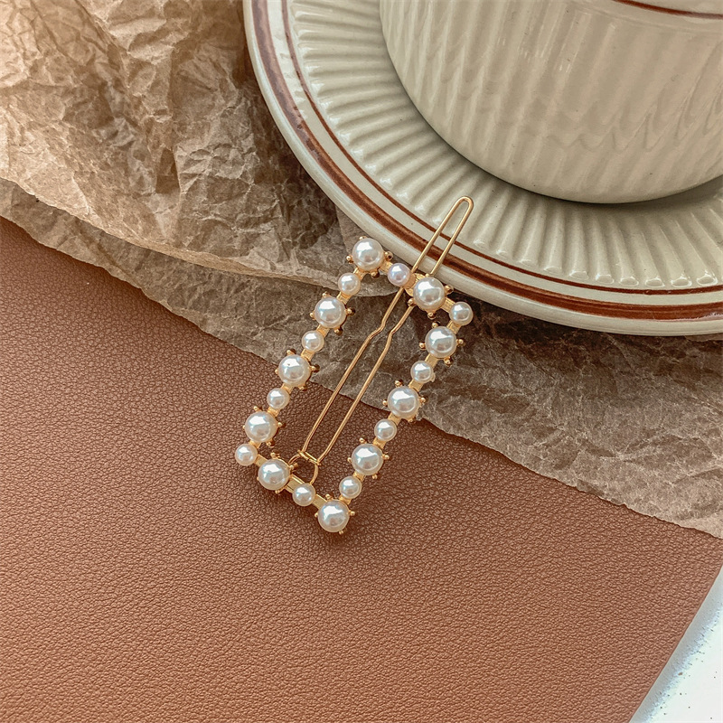 Pearl hair clips, bangs, forehead hair clippers, bb clips, popular one-line hair clips, 2022 new style clip headwear pic 28