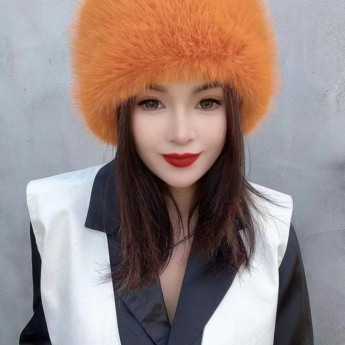 A plush Chinese-style Lei Feng hat for women, thickened and warm ear-protecting hat for winter, and a long-haired locomotive hat imitating mink wool from Northeast Snow Town for men Specification drawing