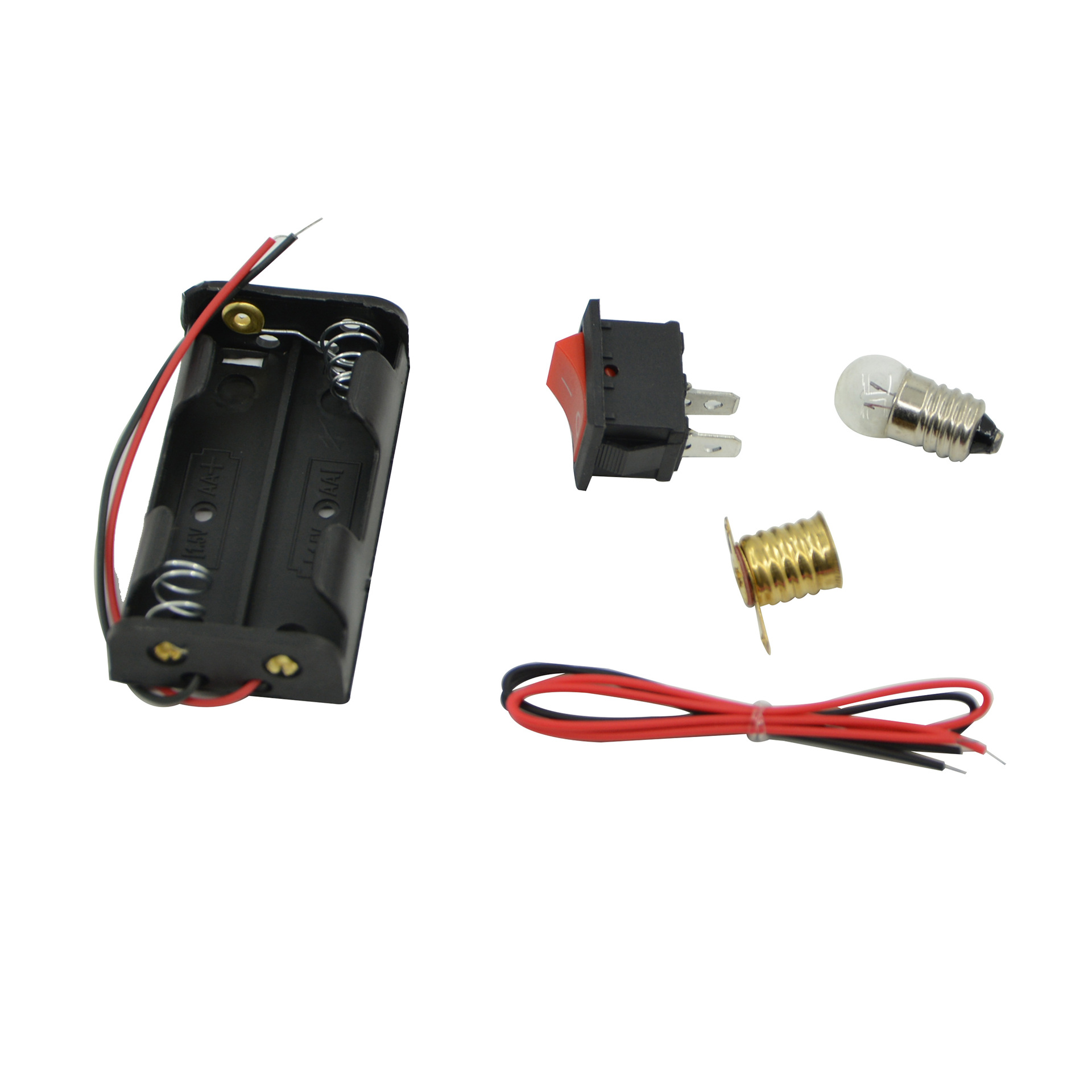 Foreign trade electrical experiments, physical science experiments, series and parallel electrical materials, steam battery boxes, switches, light bulbs, lamps details Picture