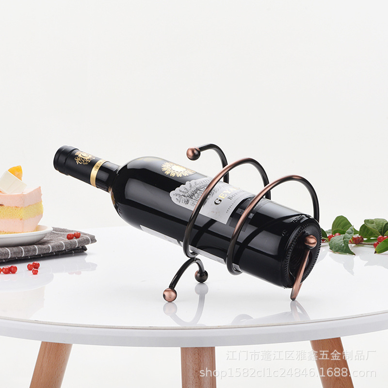 Wine Rack Indoor Dining Room Table Wine Cabinet Decoration Home Crafts Display Creative Living Room Modern Simple Rack details Picture