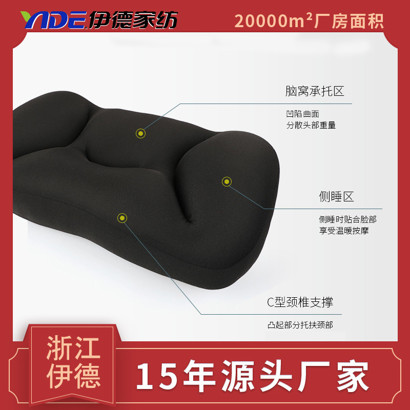 韩国网红粒子枕立体分区枕芯美容枕丝颗粒颈椎睡眠枕可拆洗麻药枕