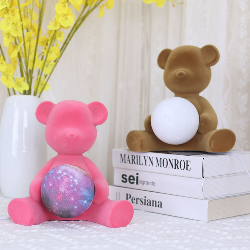 Cartoon table lamp for children's bedroom, cute Ins-style teddy bear for living room decoration, bedside lamp for boys and girls' bedrooms Application Scenario