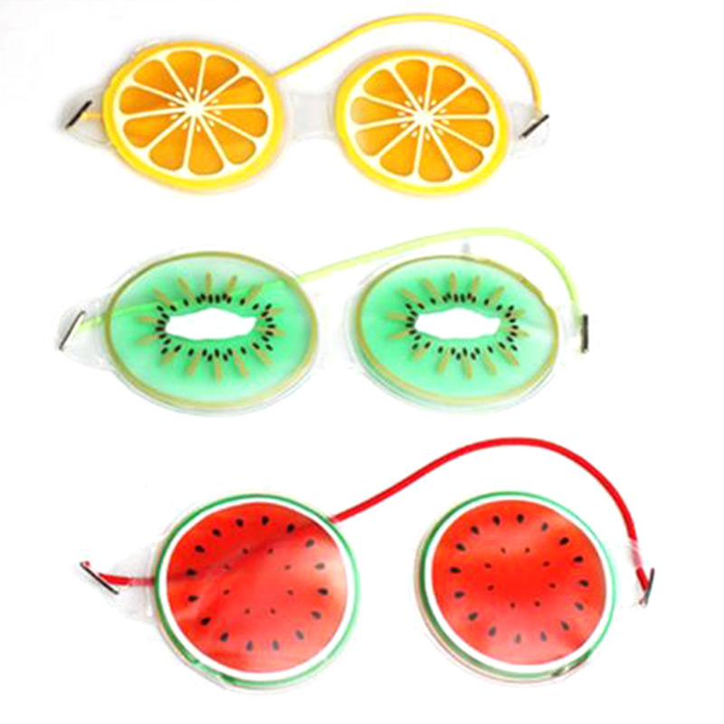 夏日凝胶水果冰袋眼罩小清新学生护眼解压西瓜柠檬睡眠冰敷护眼罩图
