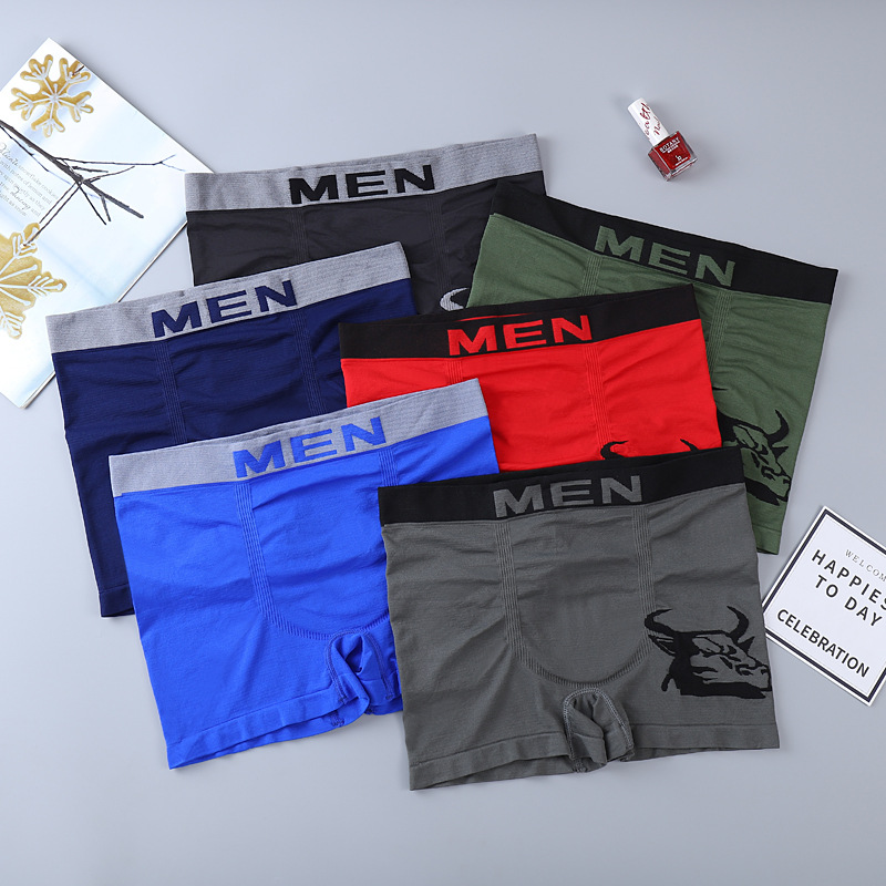 Men Fashion Boxers Foreign Trade Southeast Asia Pattern Comfortable Breathable Boxers Manufacturers Straight Batch