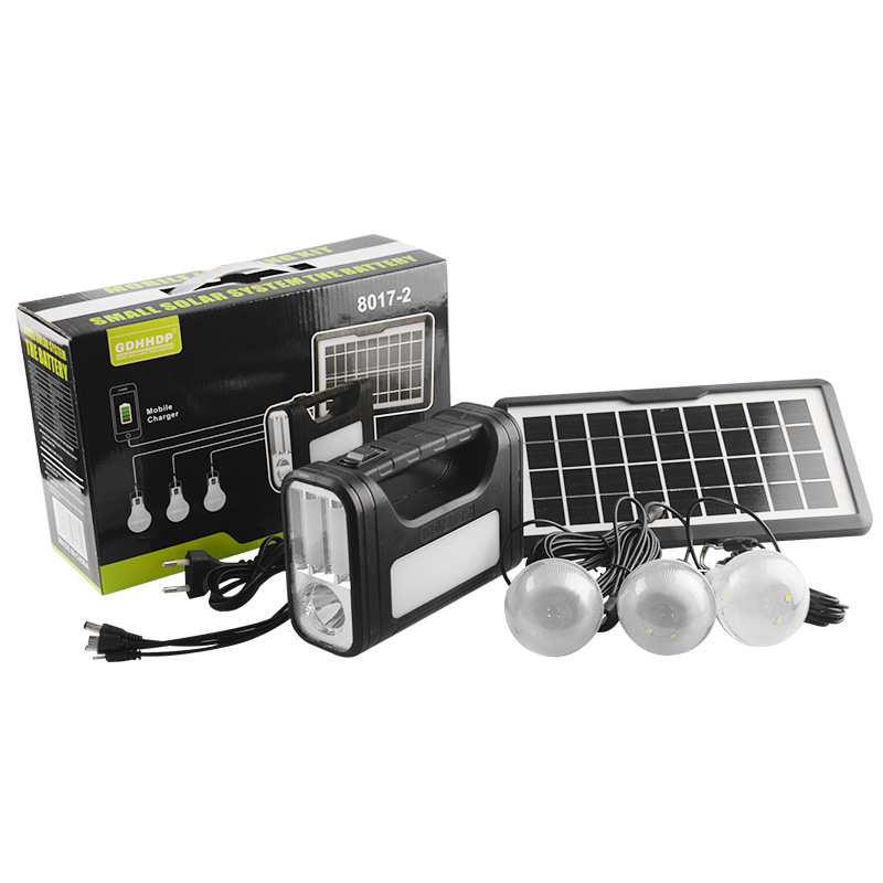Patrol portable rechargeable led searchlight, outdoor rainproof strong flashlight, solar-powered portable lamp Item Picture
