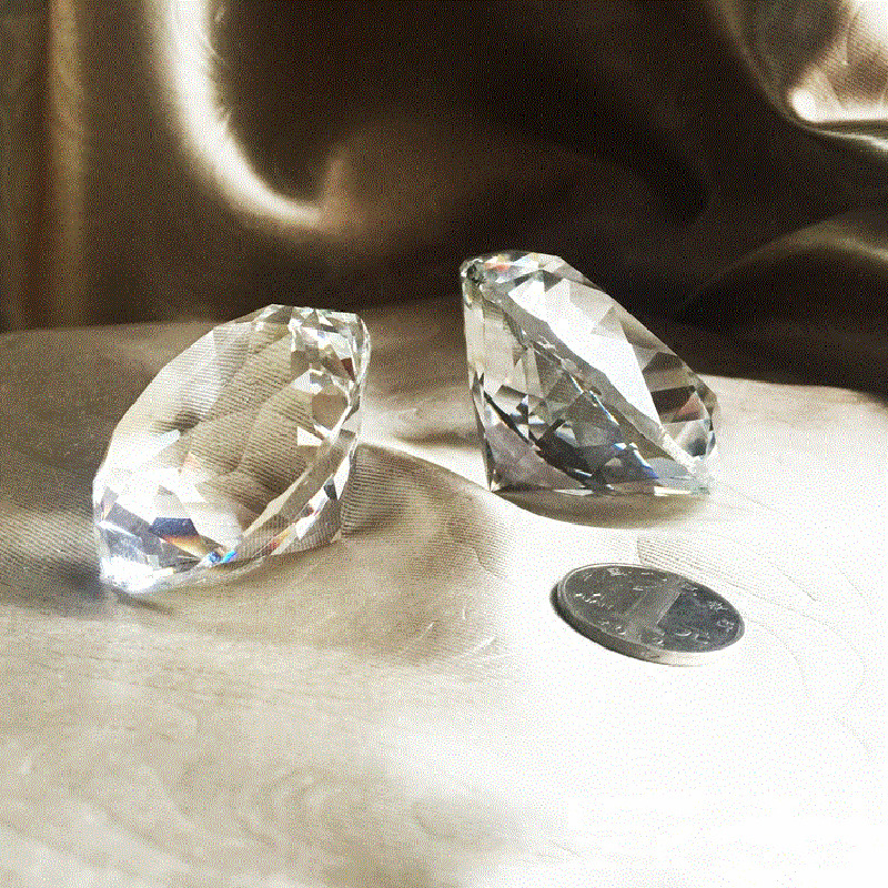  水晶钻石摆件 透明七彩钻玻璃家居装饰品大钻石厂家批发详情图3