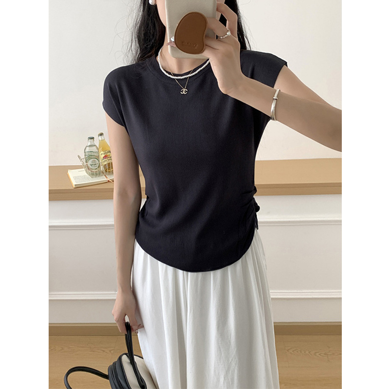 紧身上衣/衣服/紧身短袖/紧身微透长袖/微透上衣产品图