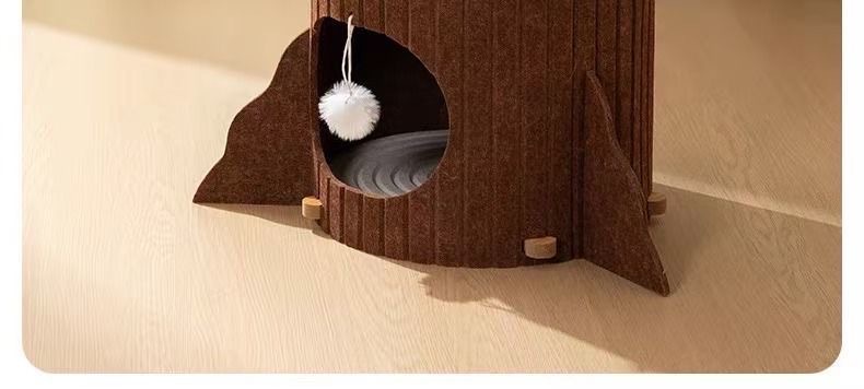 多层猫爬架猫窝一体猫咪树洞双层四季通用多猫家庭毛毡板幼猫别墅详情8
