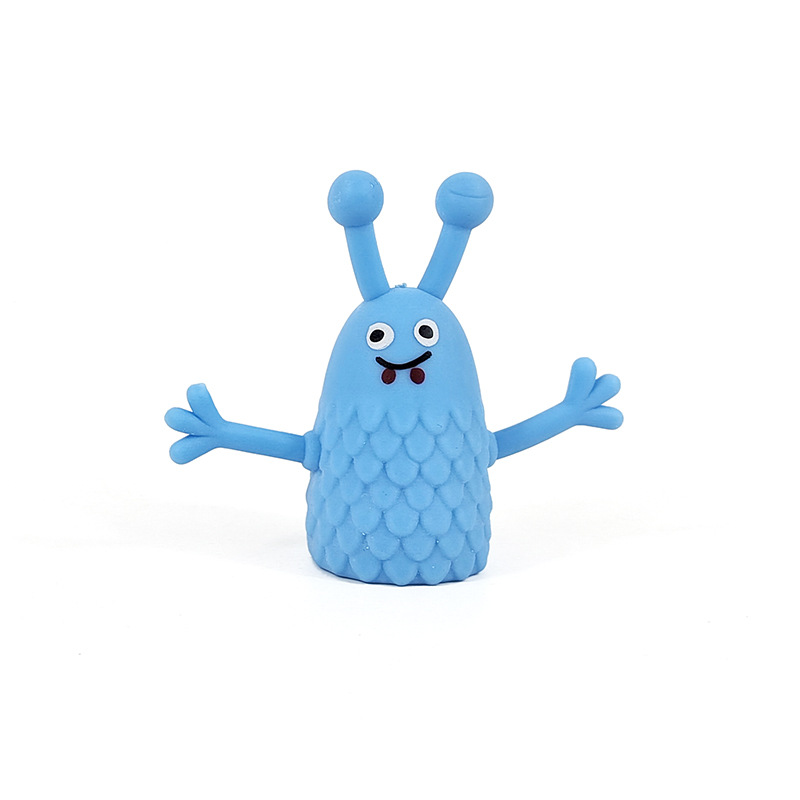 跨境手偶公仔整蛊恶作剧指尖玩具 手指玩偶TPR软胶怪兽手指套玩具白底实物图