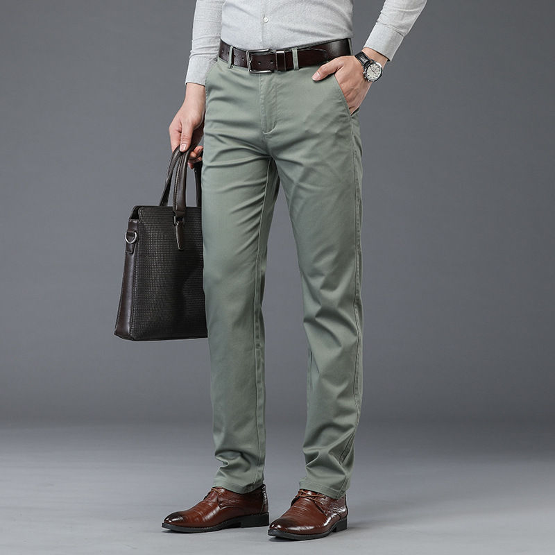 2024 Spring and Autumn new men's casual pants, business men's wear, middle-aged dad long pants, loose straight-leg office men's pants Application Scenario
