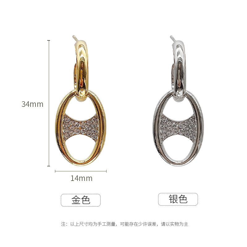 Obi new S925 silver needle high-grade earrings wholesale fashion female earrings temperament simple everything with Japanese and Korean personality Item Picture