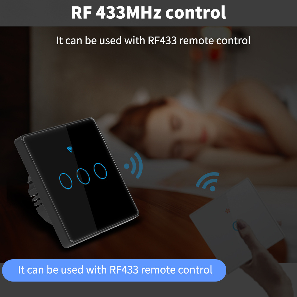 مفتاح التحكم الذكي Wifi ذكية المنزل لوحة التحكم اللاسلكية الذكية أليكسا details Picture