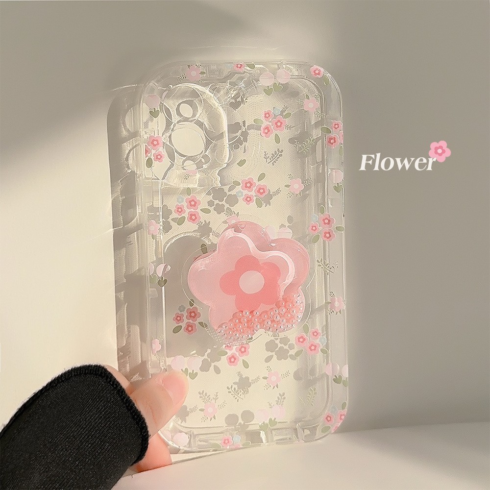 碎花壳适用iphone16苹果15promax手机壳13流沙支架11透明14小清新详情29