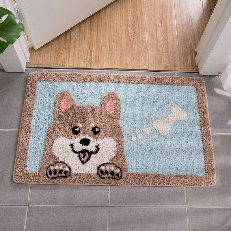 Cartoon Bathroom Non-Slip Mat Bedroom Door Foot Mat Household Bathroom Absorbent Store Sink Carpet Wholesale details Picture
