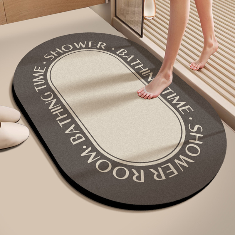 Cross-border diatom mud floor MATS, household bathroom floor MATS, door dirt-resistant floor MATS, water-absorbing quick-drying anti-slip MATS, one-piece consignment details Picture