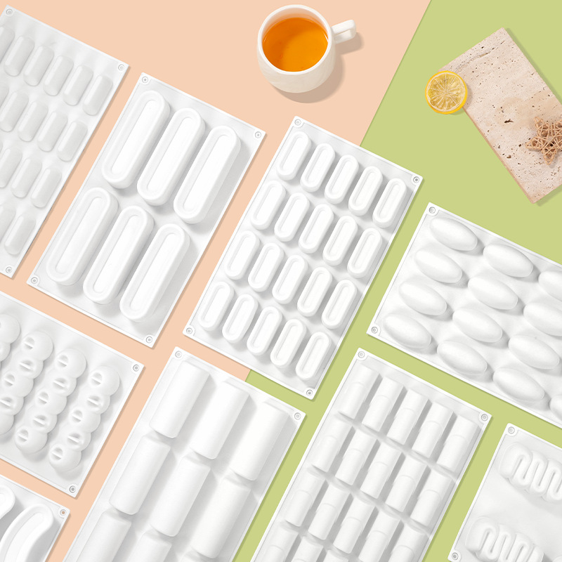 热销16连慕斯蛋糕食品级硅胶模具耐高温易脱模蛋糕巧克力烘焙模具