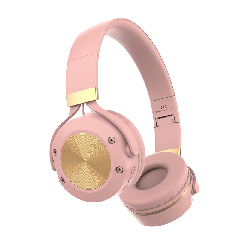 Crossover T16 bass estéreo auriculares inalámbricos bluetooth tarjeta enchufable TF auriculares bluetooth plegables Item Picture