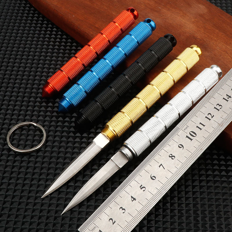 Outdoor fruit knife, multi-functional detachable storage tube knife, portable tea lifting knife, mini portable window breaker knife
