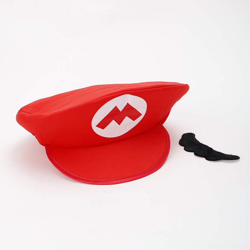 马里奥帽子超级玛丽帽子奥德赛红色Mario帽子cosplay二次元成人帽详情图1