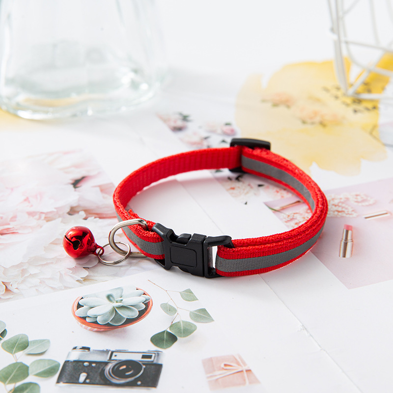 The cat buckle collar pulls the collar