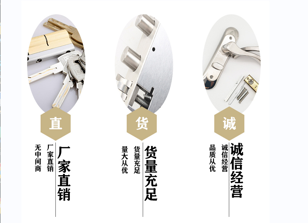 Nuoqi Home Indoor Bedroom Door Lock Mute Stainless Steel Hand Lock Lock Application Scenario