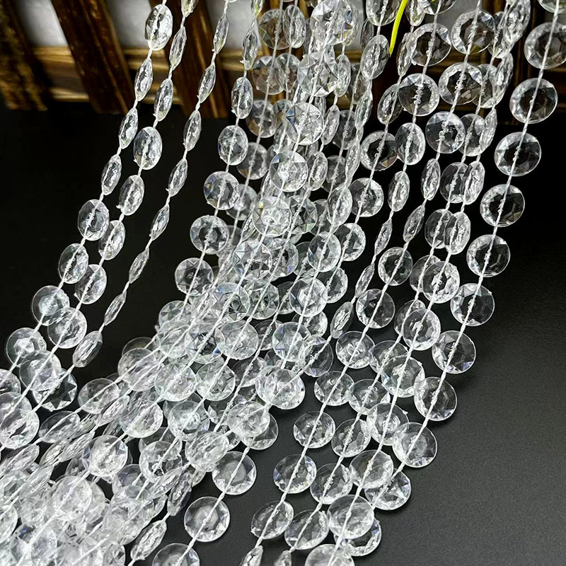 窗帘挂球/圣诞节门套/八角珠帘/窗帘布/水晶门帘细节图