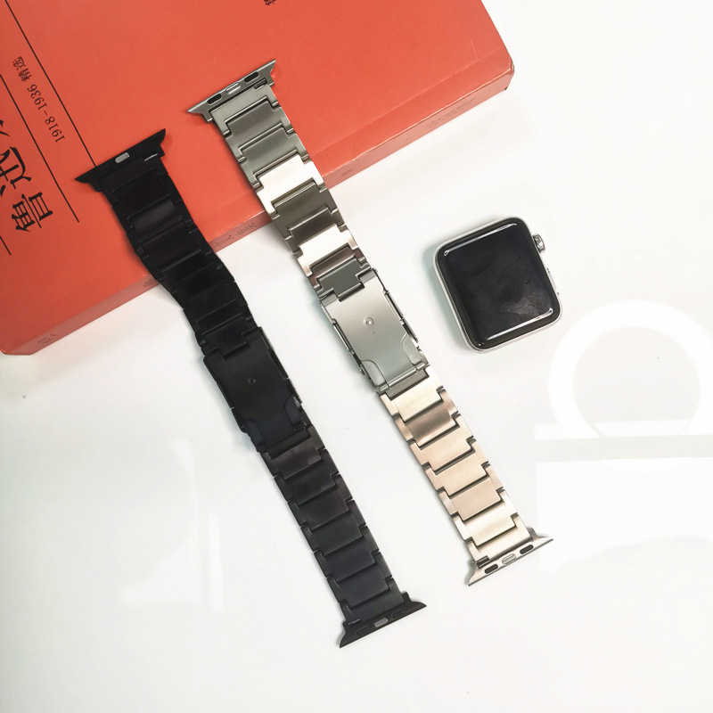 适用苹果applewatch Ultra钛表带 iwatch7/6/5/4智能手表金属表带图