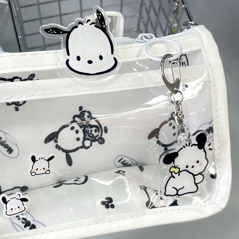 笔袋/笔袋学生拼接简约/铅笔包/奶白色笔袋/学生文具盒细节图