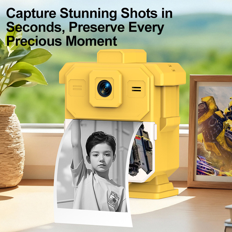 Cross-border camera, high-definition video recording, thermal printing, children's camera, Polaroid cartoon, cute and portable mini camera details Picture