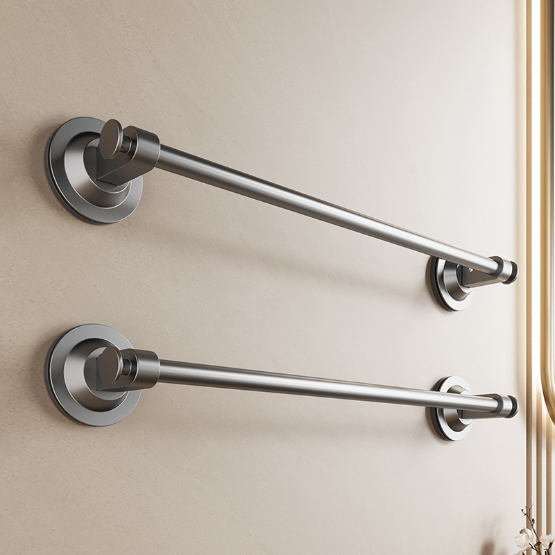 Vacuum suction cup towel bar, gun dust, bathroom wall hanging bath towel, rag hanging rack, bathroom wall non-drilling towel rack