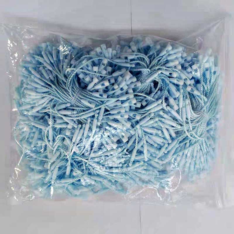 Wholesale of high-end bullet-shaped tag ropes, clothing tag ropes, general hanging grain tag lines and decorations, 1000 pieces Application Scenario