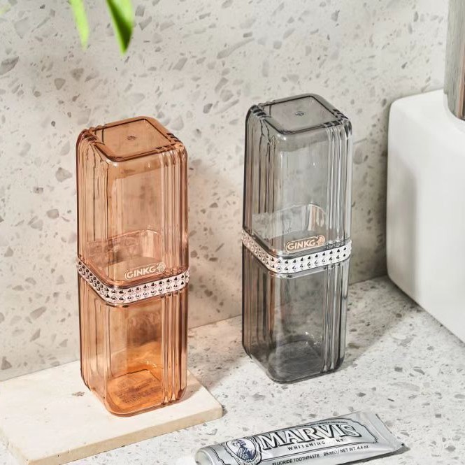Creative toothbrush box, household mouthwash cup, transparent toiletry cup, student dormitory portable travel toothbrush box, toothpaste toothbrush Specification drawing