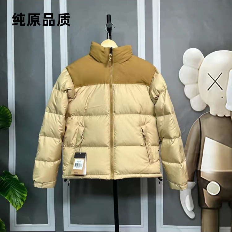 美版北脸TNF1996羽绒服冬季350克90%充绒700刺绣白鸭绒女款面包服