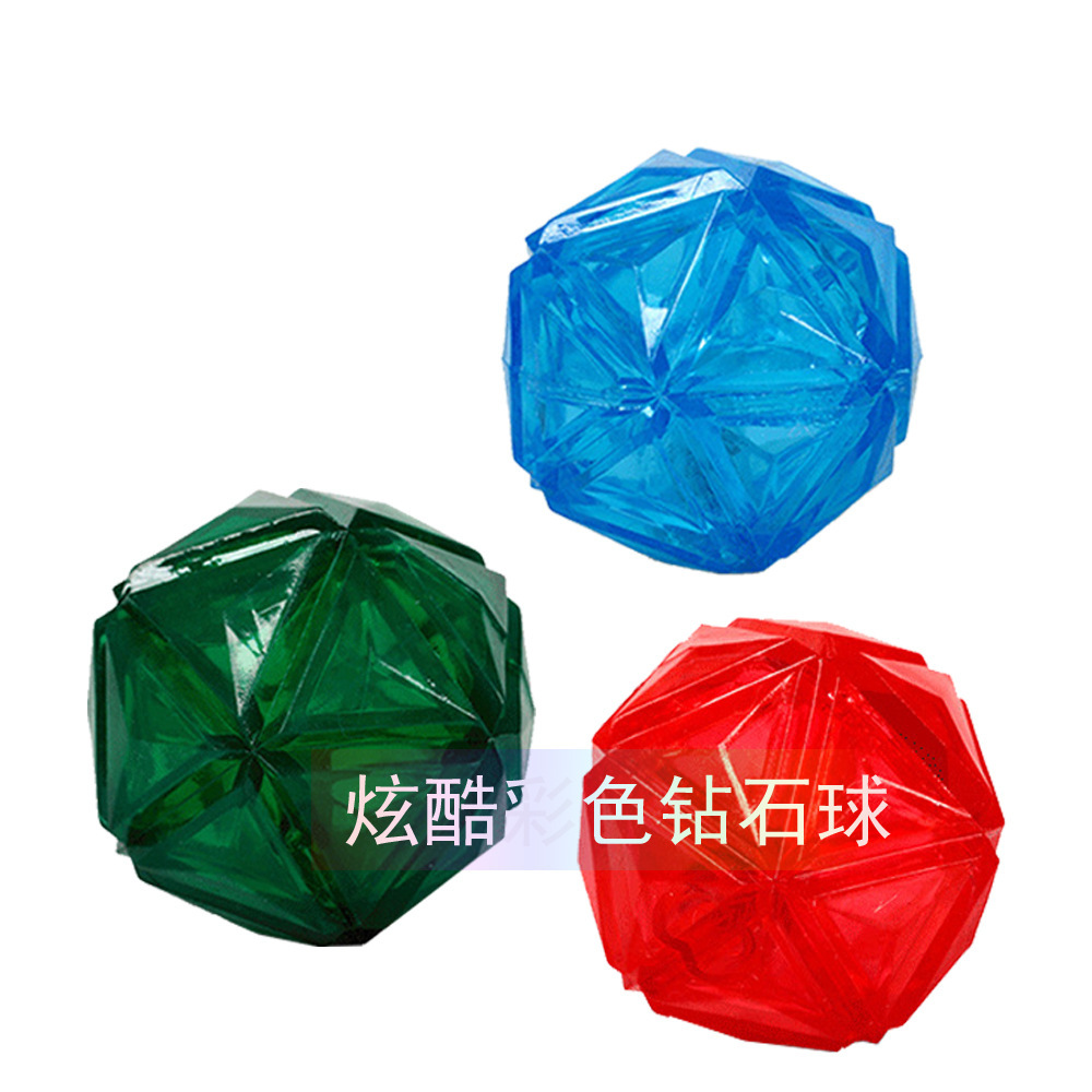 Amazon Pet Flash Ball, elastic ball toy, dog glowing and making sounds, elastic jump ball, floating water, TPR Diamond ball Item Picture