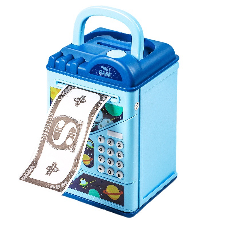 The new 2023 piggy bank for boys can be deposited and withdrawn, only in and not out, with a safe password box. It is a piggy bank for girls Item Picture