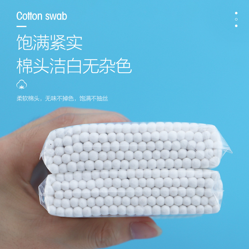 Bag 1000 Cotton Swabs Manufacturers Direct For Household Double-Head Sanitary Cleaning Cotton Swabs Disposable Makeup Cotton Swabs Application Scenario