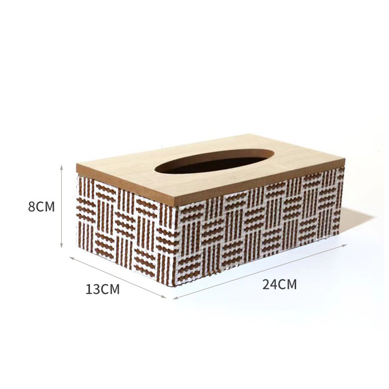 现代简约木制纸巾盒客厅桌面抽纸盒子创意时尚木制工艺品跨境批发详情图5