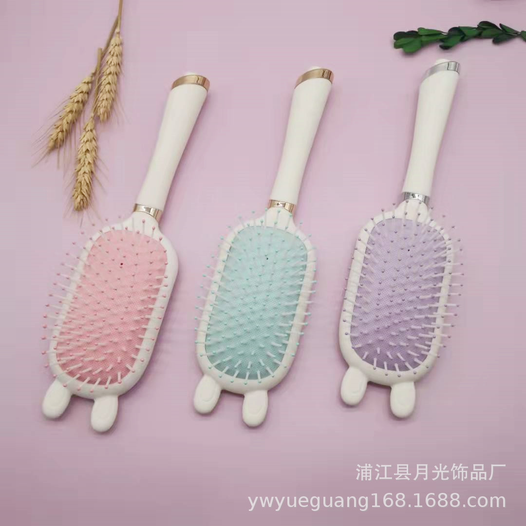 现货液态橡胶梳子气囊梳贵妇学生顺发卷发按摩梳气垫梳兔耳梳子