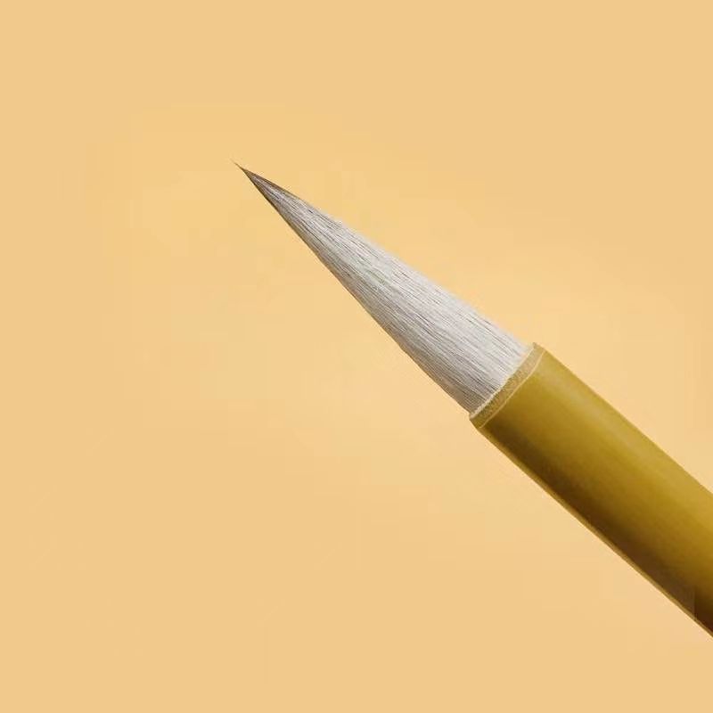 厂家批发白云毛笔大中小号 初学者学生书法练习毛笔培训班毛笔