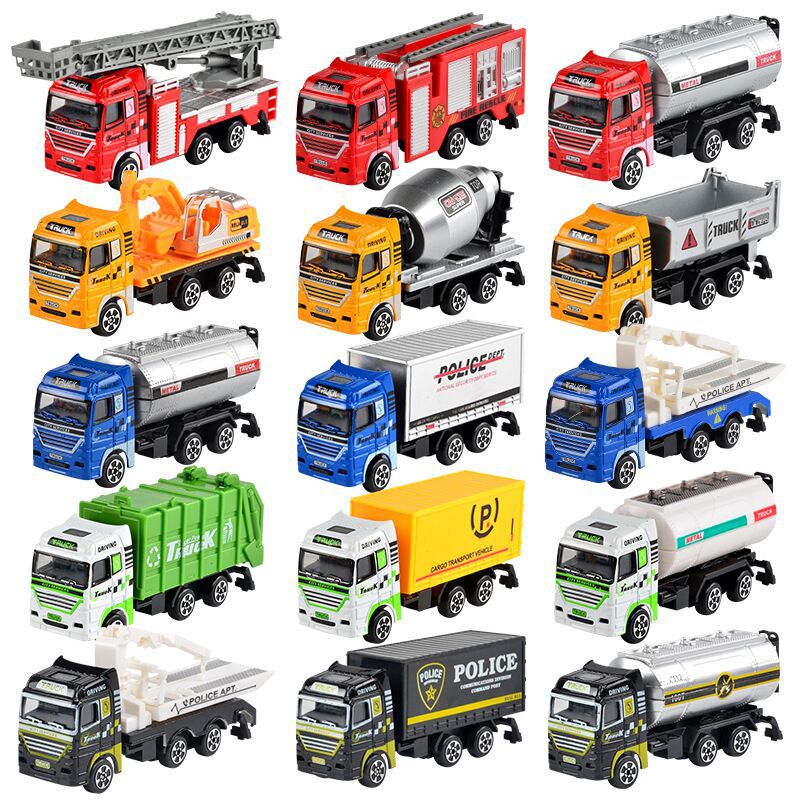 Wholesale of alloy car model boys' toys, simulated fire engineering vehicles, urban excavator models and inertial vehicles