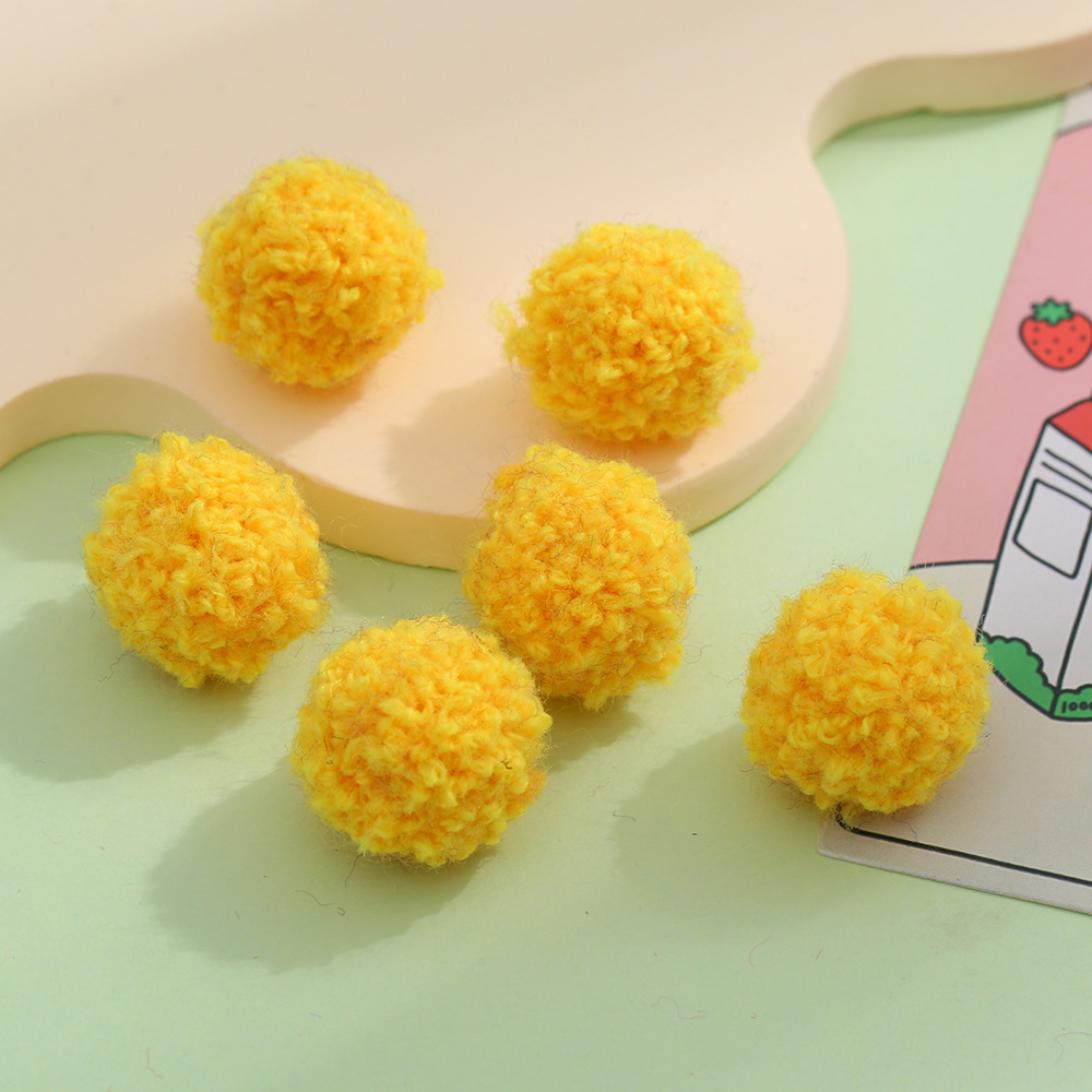 现货彩色羊羔毛绒球仿泰迪毛球 diy装饰挂件饰品配件服装辅料批发详情4