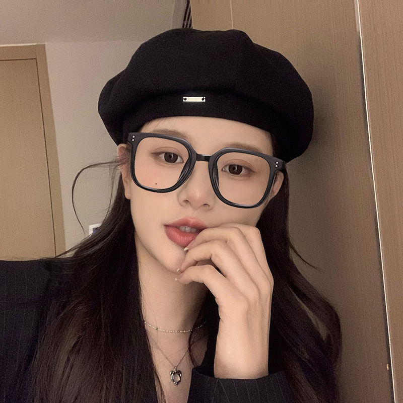 黑色贝雷帽女/帽子女产品图