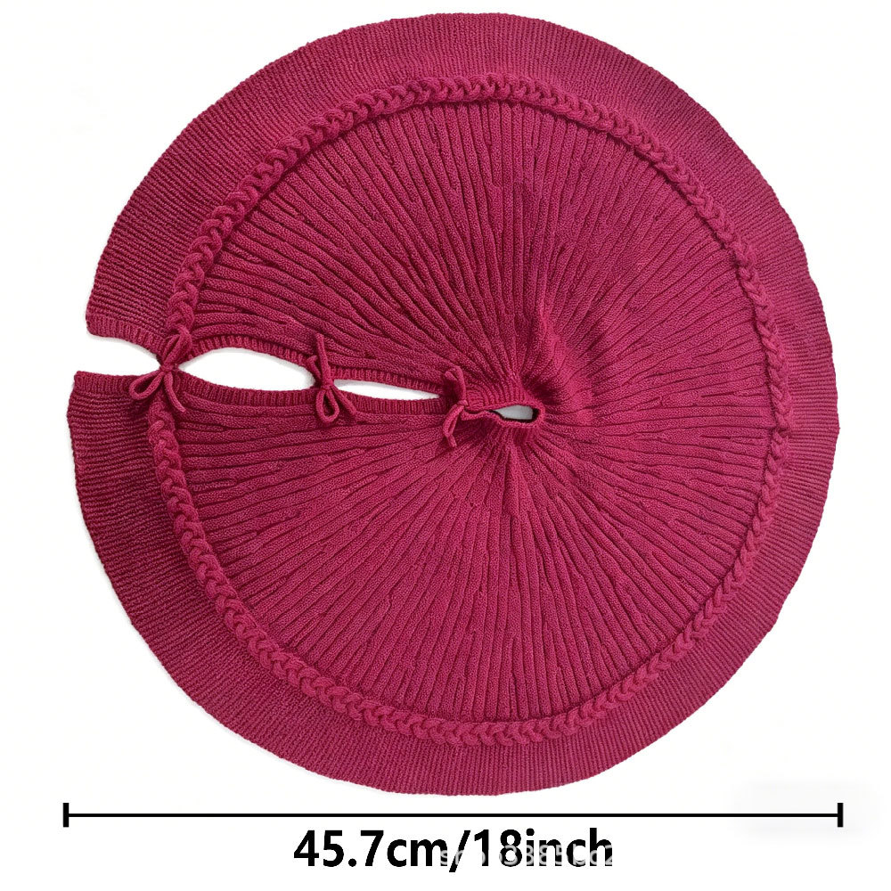 Cross-border new knitted Christmas tree skirts, tree aprons, Christmas gifts, tree decorative carpets, Ins-style decorative items, presents Specification image