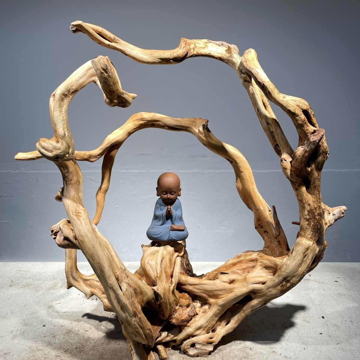Creative Rhododendron Root Carving Natural Weathered Dead Wood Home Living Room Wine Cabinet Porch Hostel Zen Ancient Style Decoration Pieces