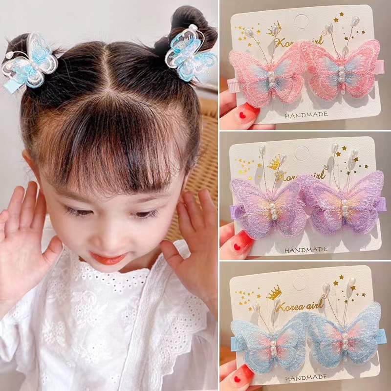Children's Hair Clip Butterfly Hair Clip 2023 New Handmade Spring And Summer Broken Hair Card Bangs Clip Baby Super Fairy Hair Clip details Picture
